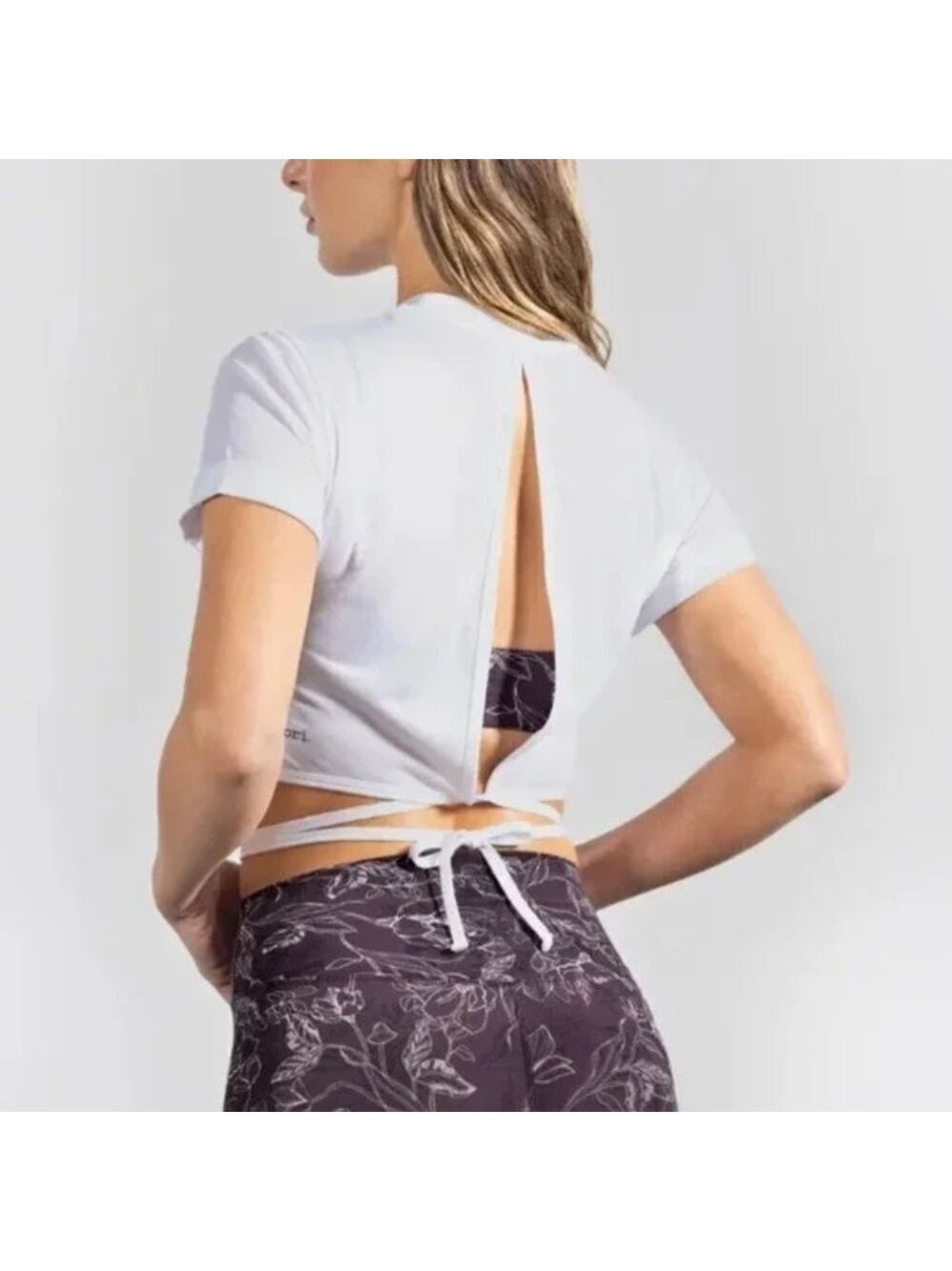 STORI Wonder Tee in White with Open Back Detailing